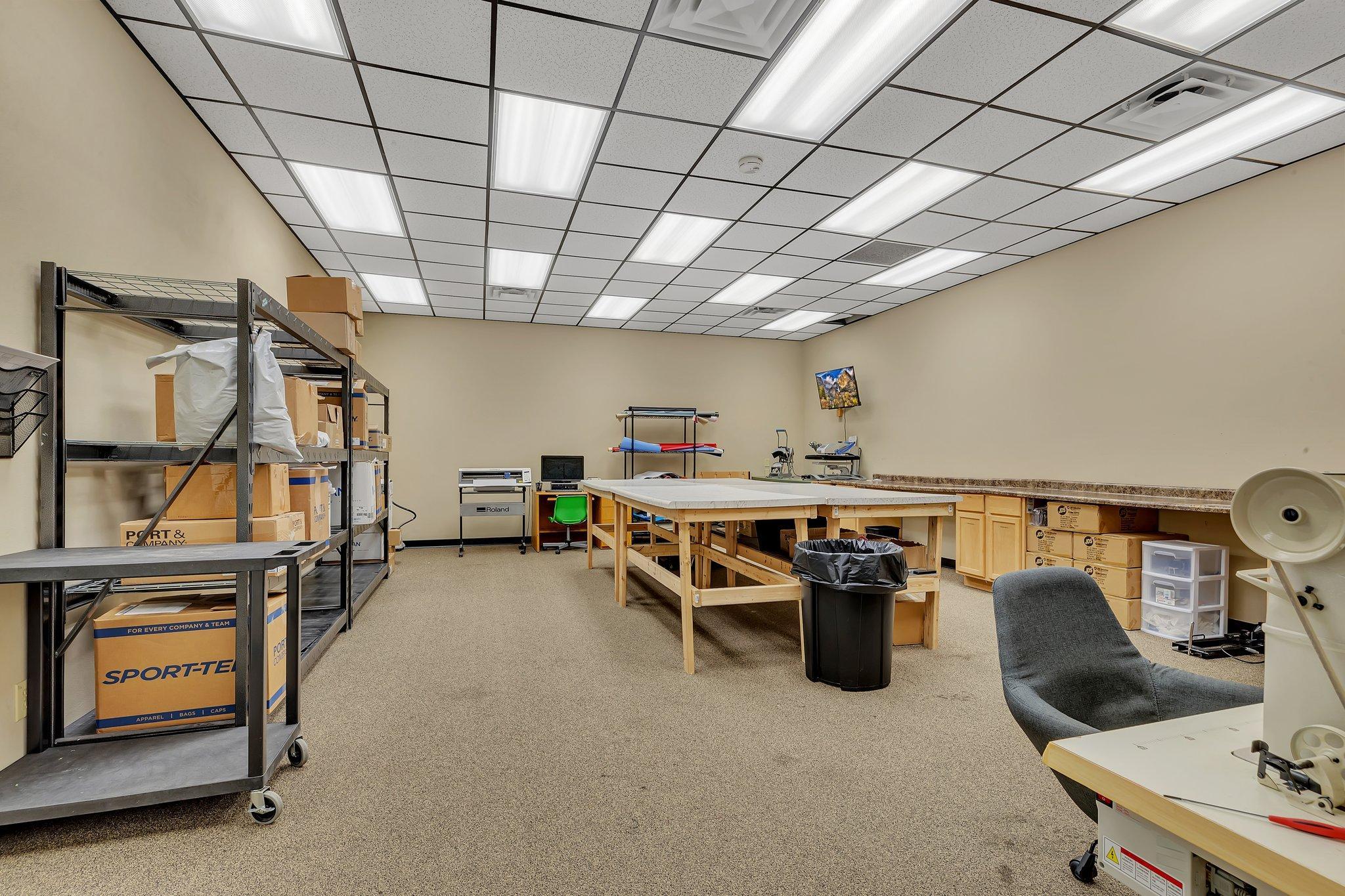 Upper office area