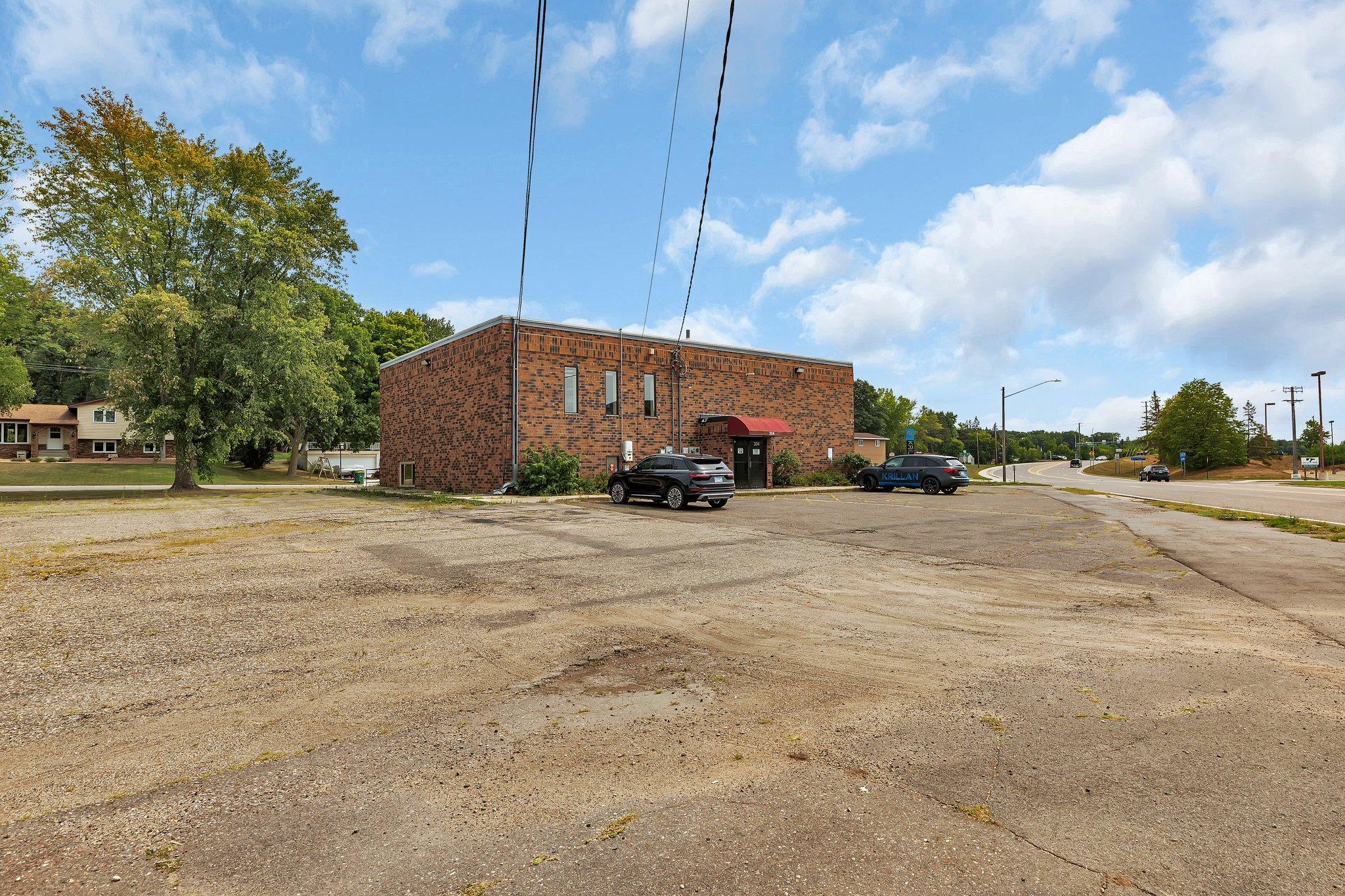 Outside-large parking lot