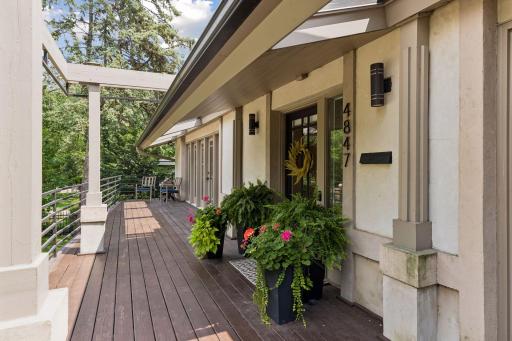 Front deck w/ views looking towards Lake Harriet and the Minneapolis skyline