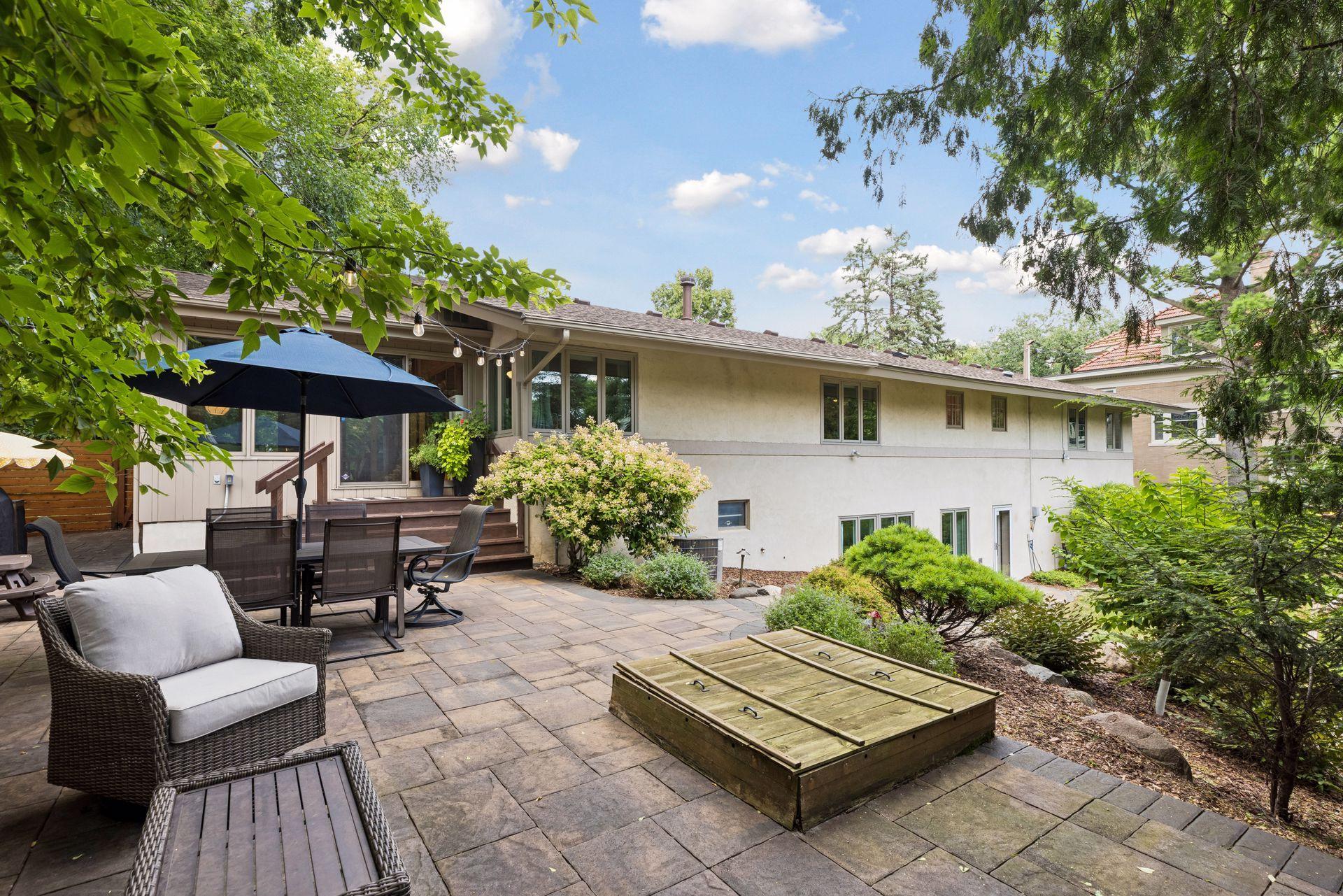 Backyard patio perfect for entertaining or relaxing