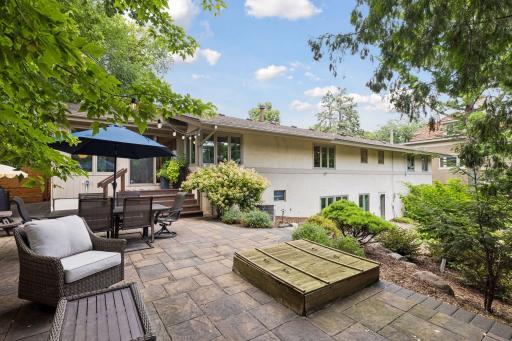 Backyard patio perfect for entertaining or relaxing