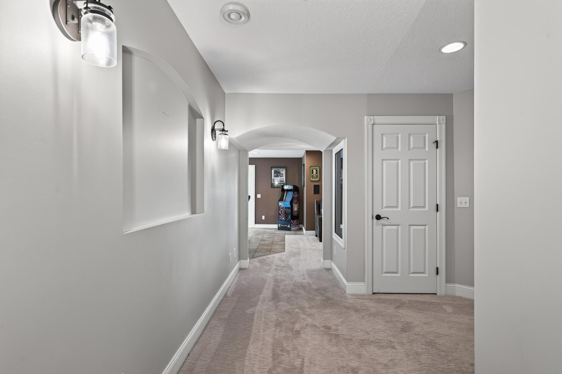 Wide, open hallways enhance the spacious layout and make entertaining a breeze