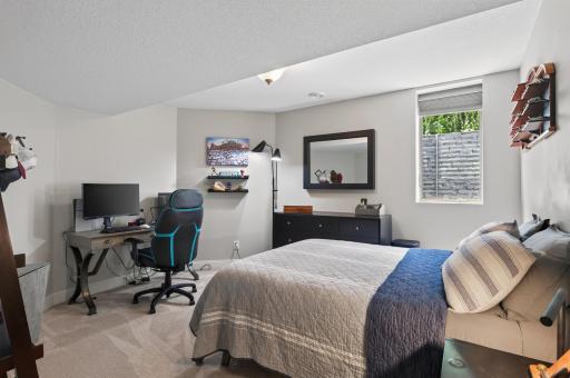 Private lower-level bedroom - perfect for a teenager, overnight guests, or a comfortable multi-generational living space