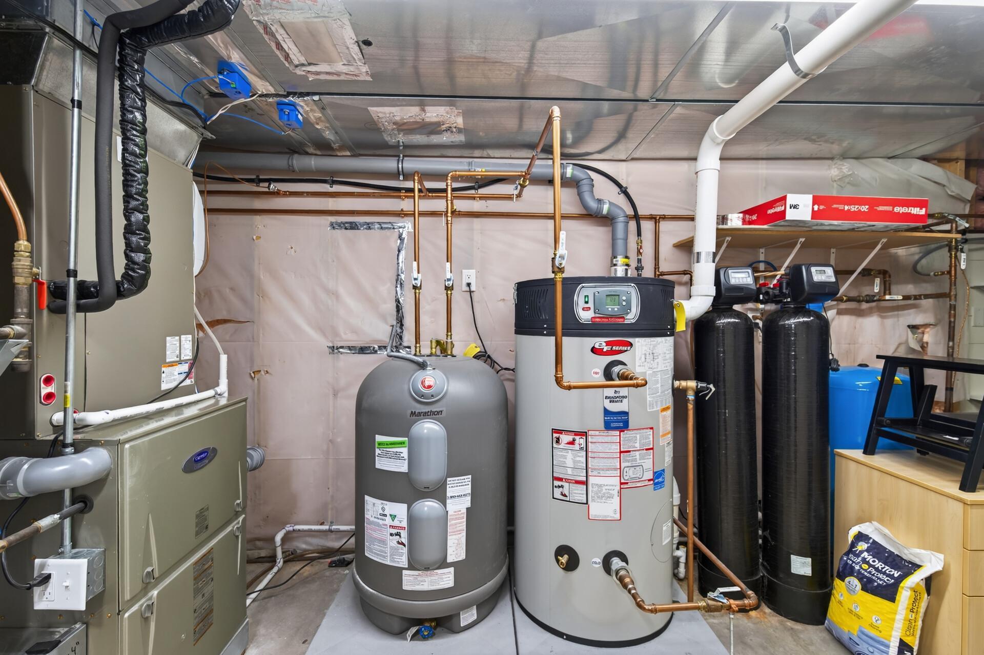 New (2024) High Efficiency Furnace, High Efficiency AC, ERV (Energy Recovery Ventilator), Commercial Water Heater, Water Heater Reserve, Pond Pool Heater
