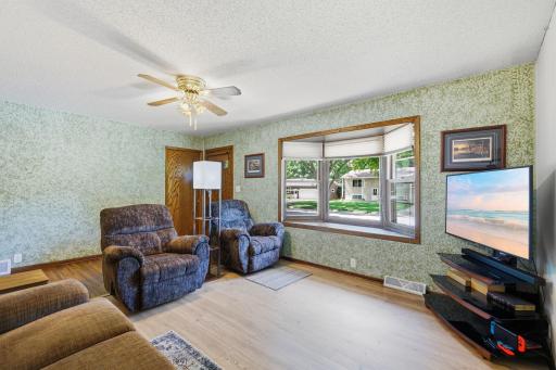 Inviting Living Room with huge bay window