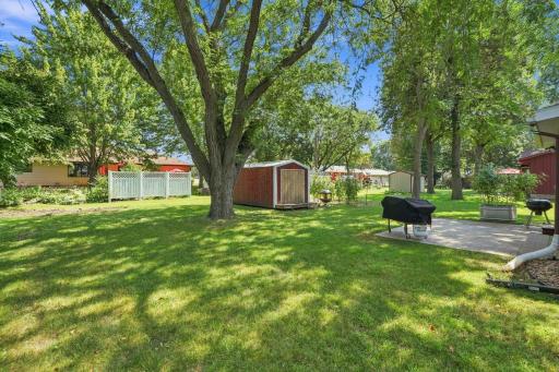 Backyard has a good combination of sun and shade