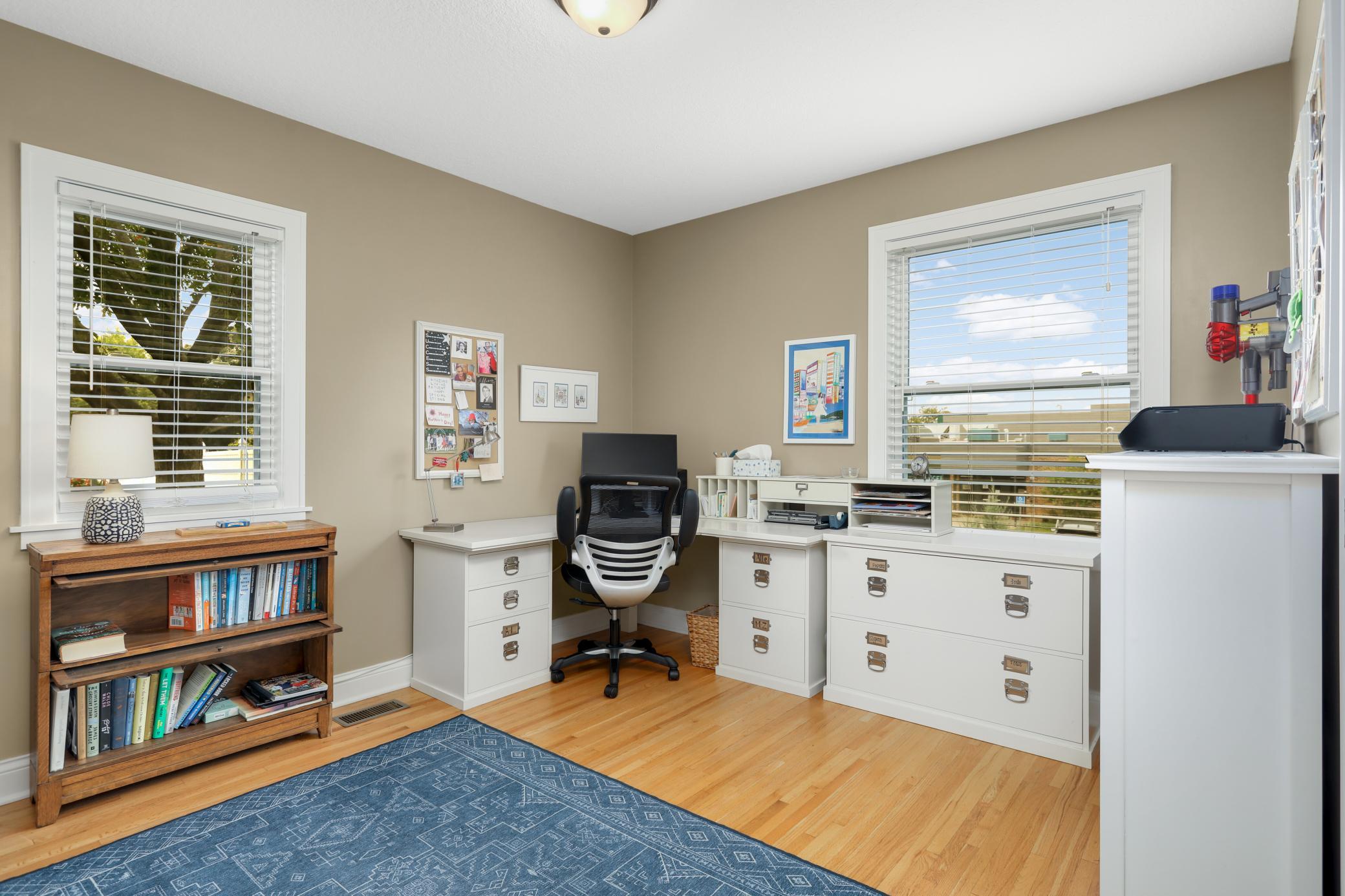 Main floor bedroom is ideal for an office, elderly guests, you name it!