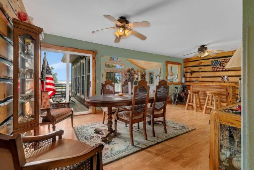 formal dining with patio to deck