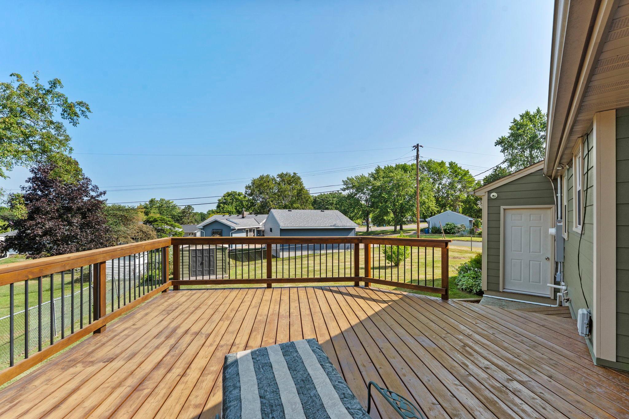 Spacious deck great for seamless indoor-outdoor living!