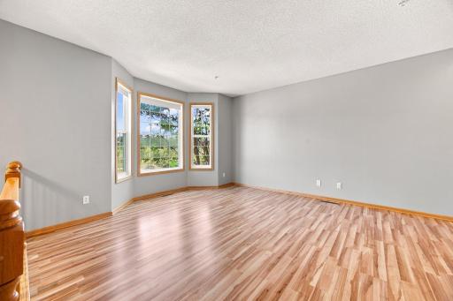 Spacious living room on second level.