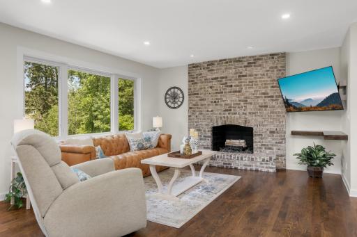 Beautiful brick fire place