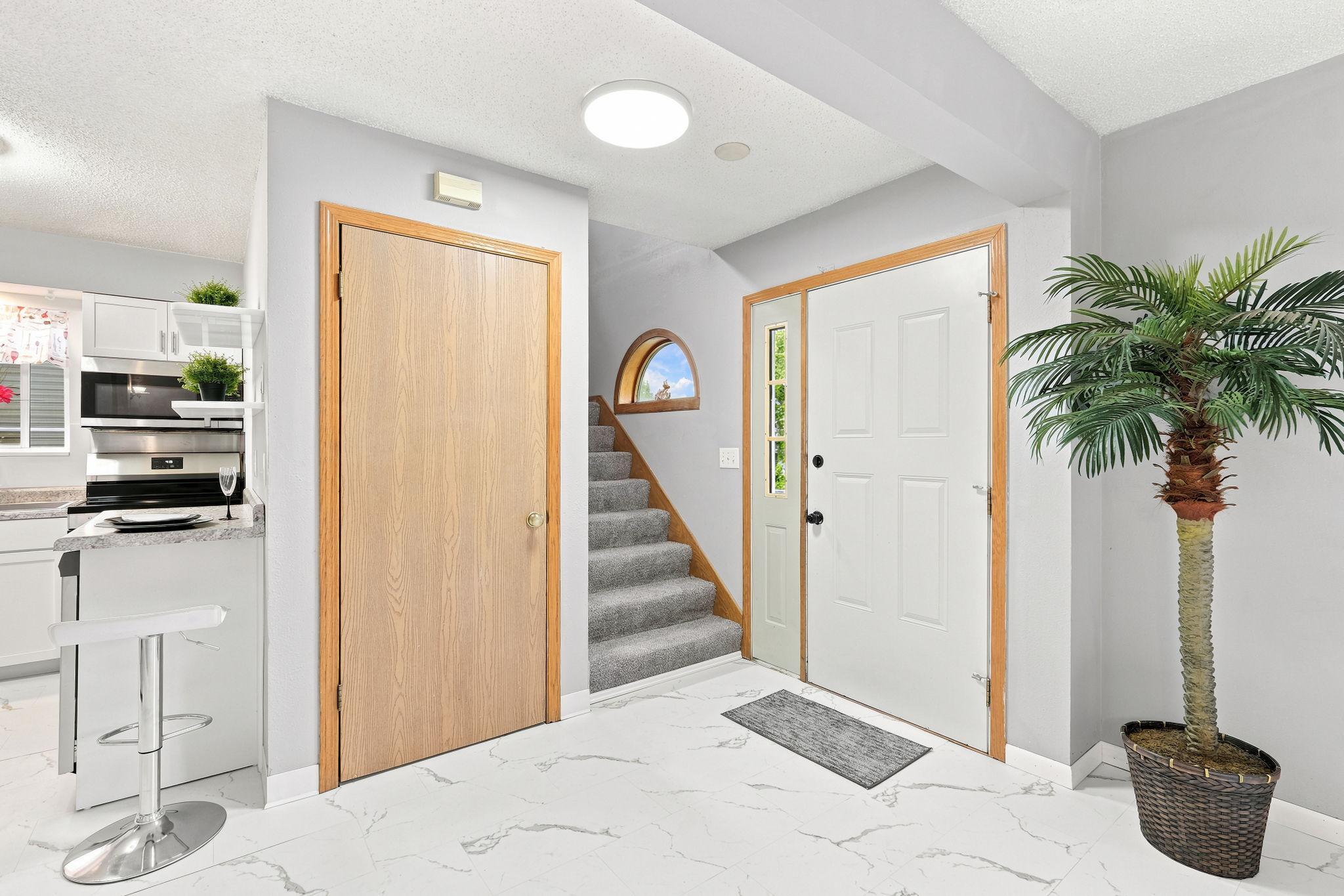 Foyer with large closet