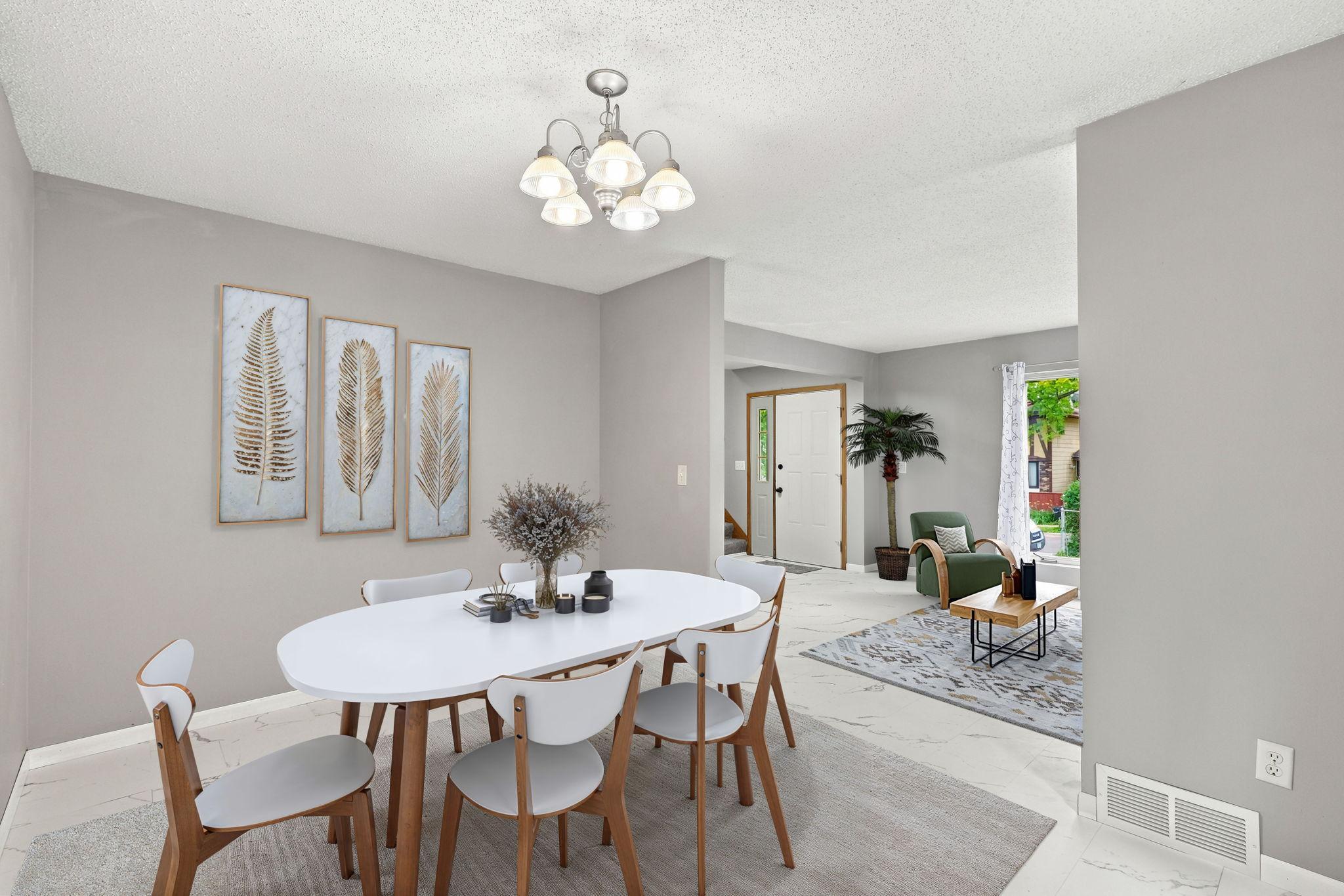 Separate dining room - digitally staged