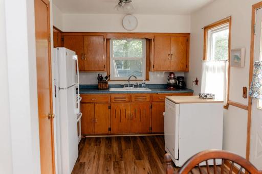 A cozy kitchen with newer appliances including a dishwasher!