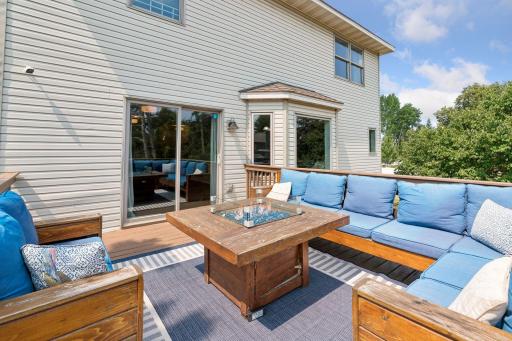Walk out to your deck from your main floor living room.