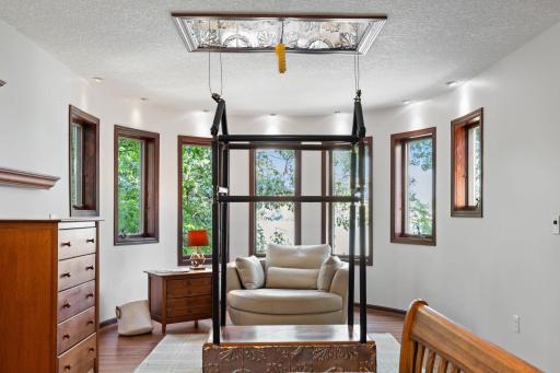 Access to the unique bell tower through the primary bedroom. When not in use can be secured in the Bell Tower.