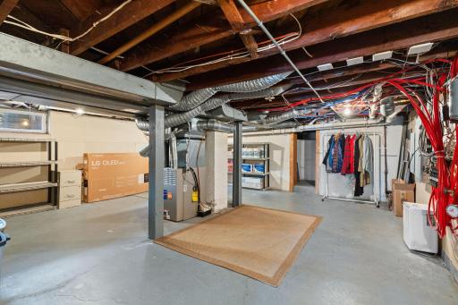 Basement area offering lots of space for storage.