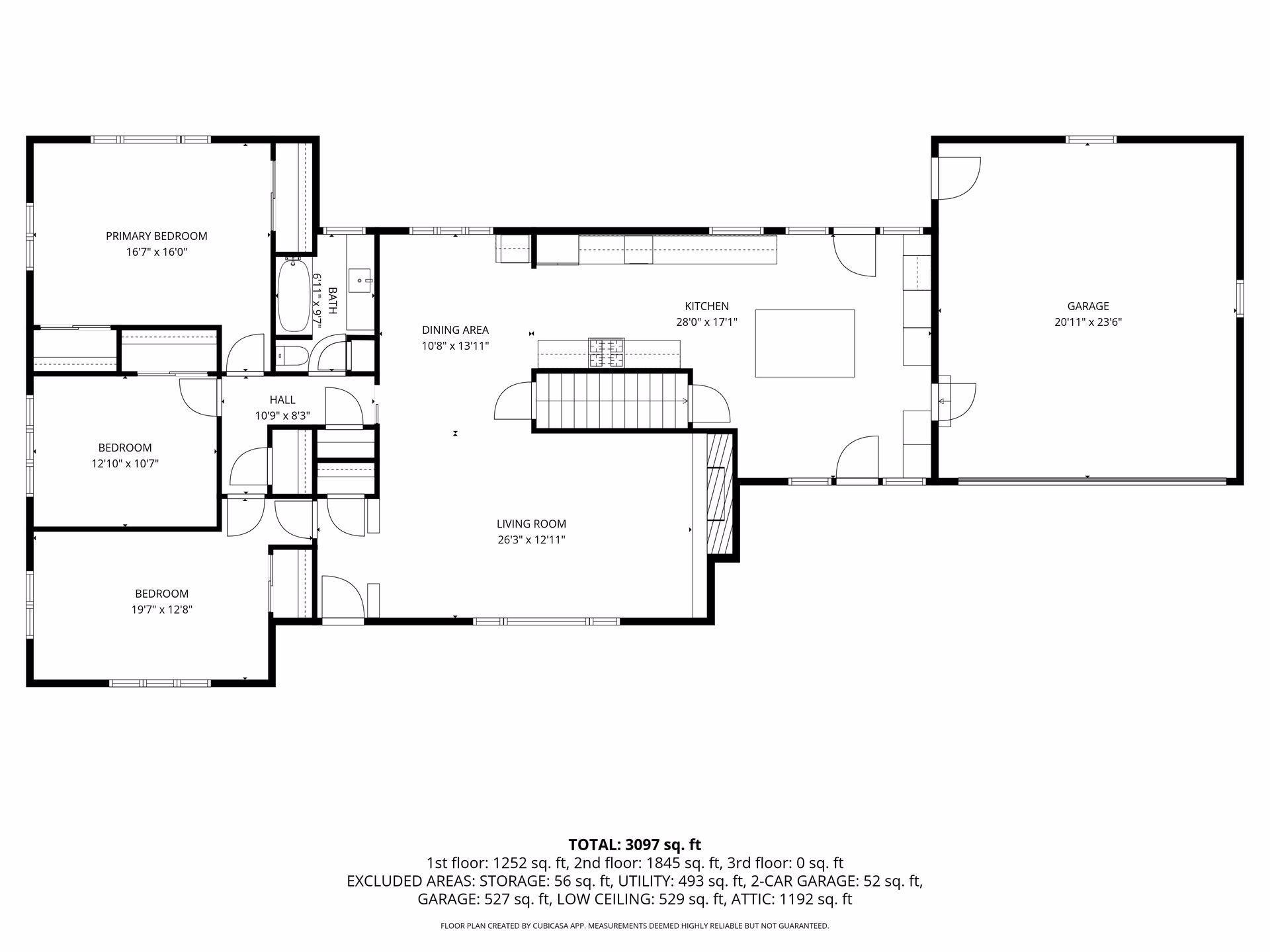 Main level floorplan.