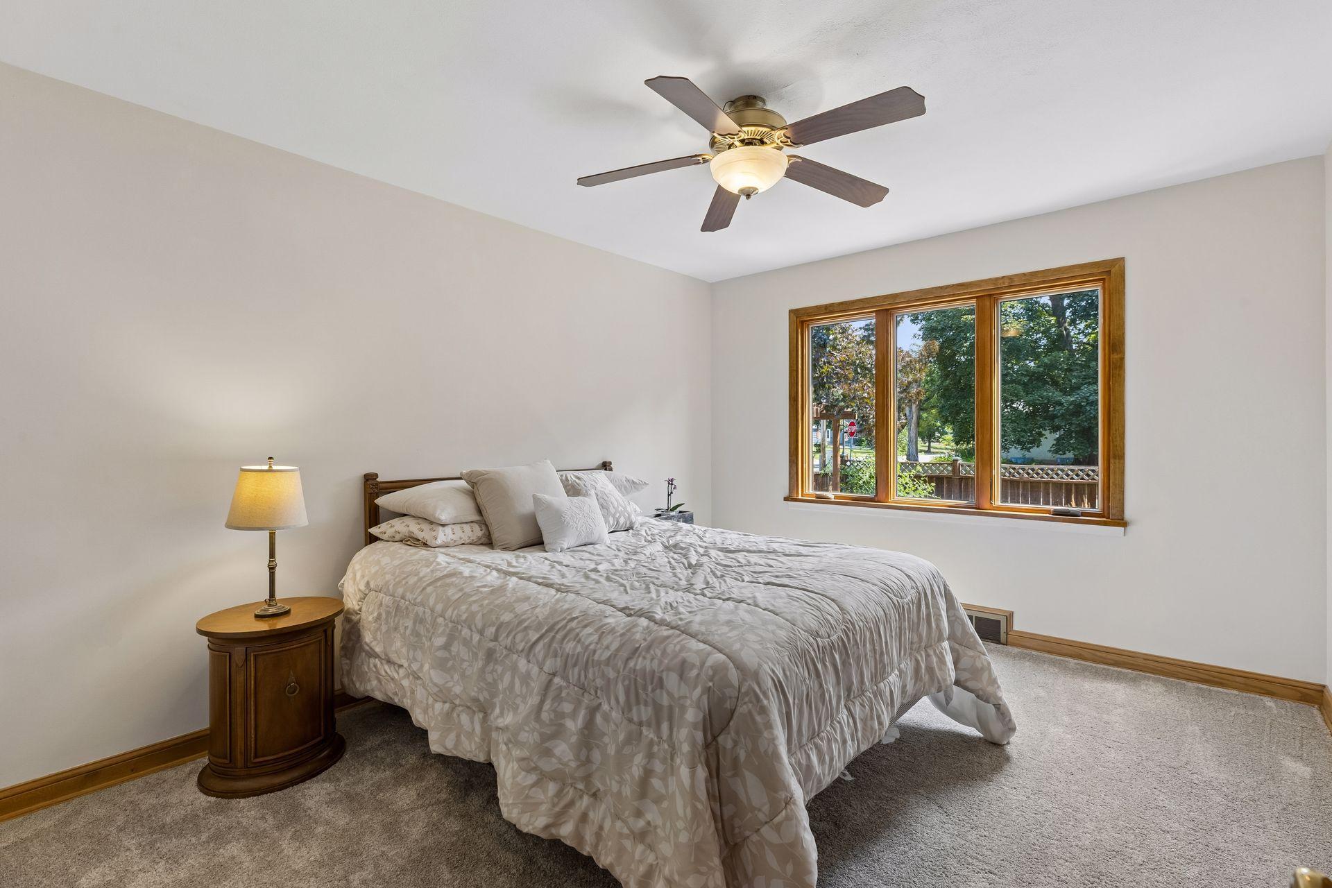 One of three bedrooms on the main level.