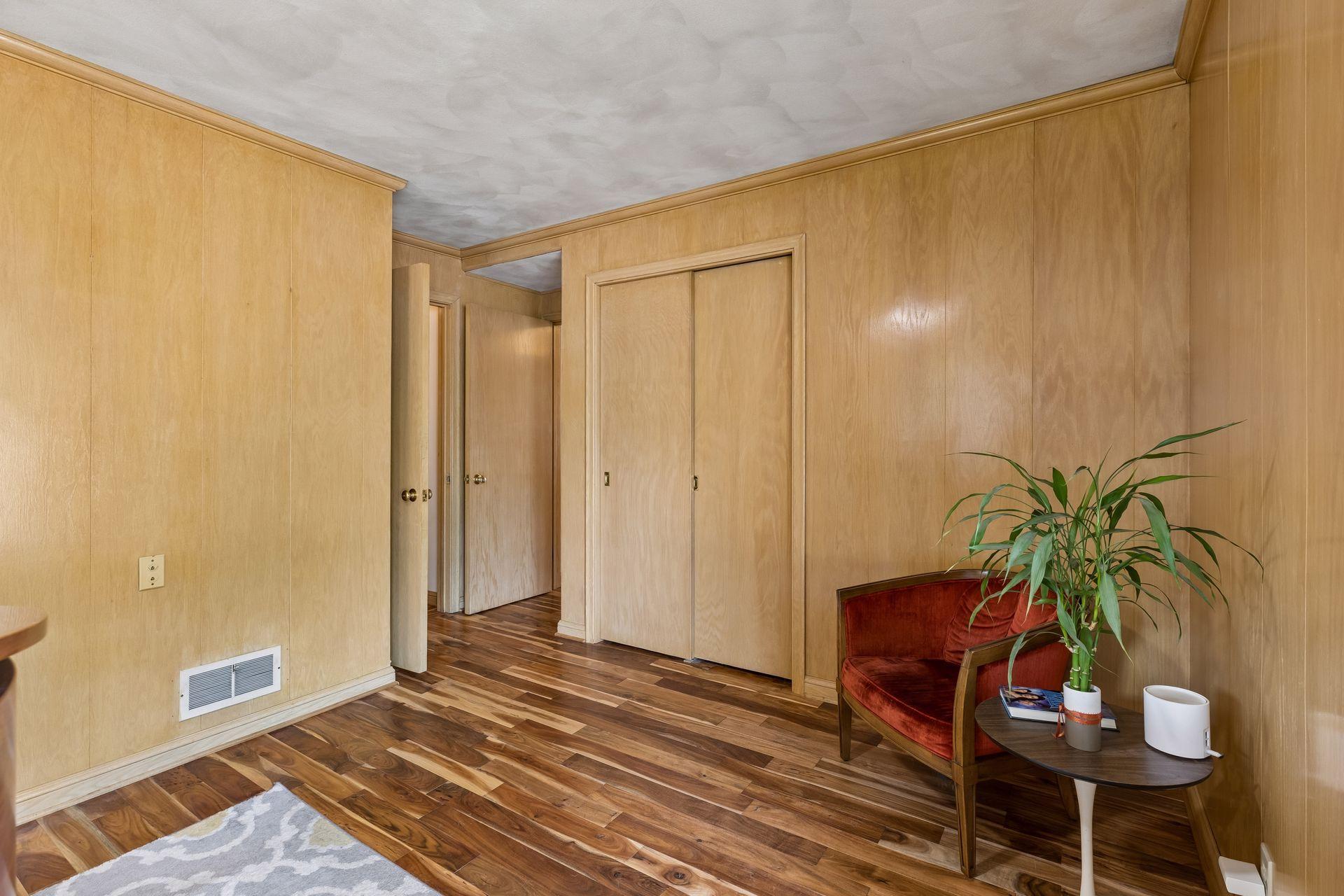 One of three bedrooms on the main level.