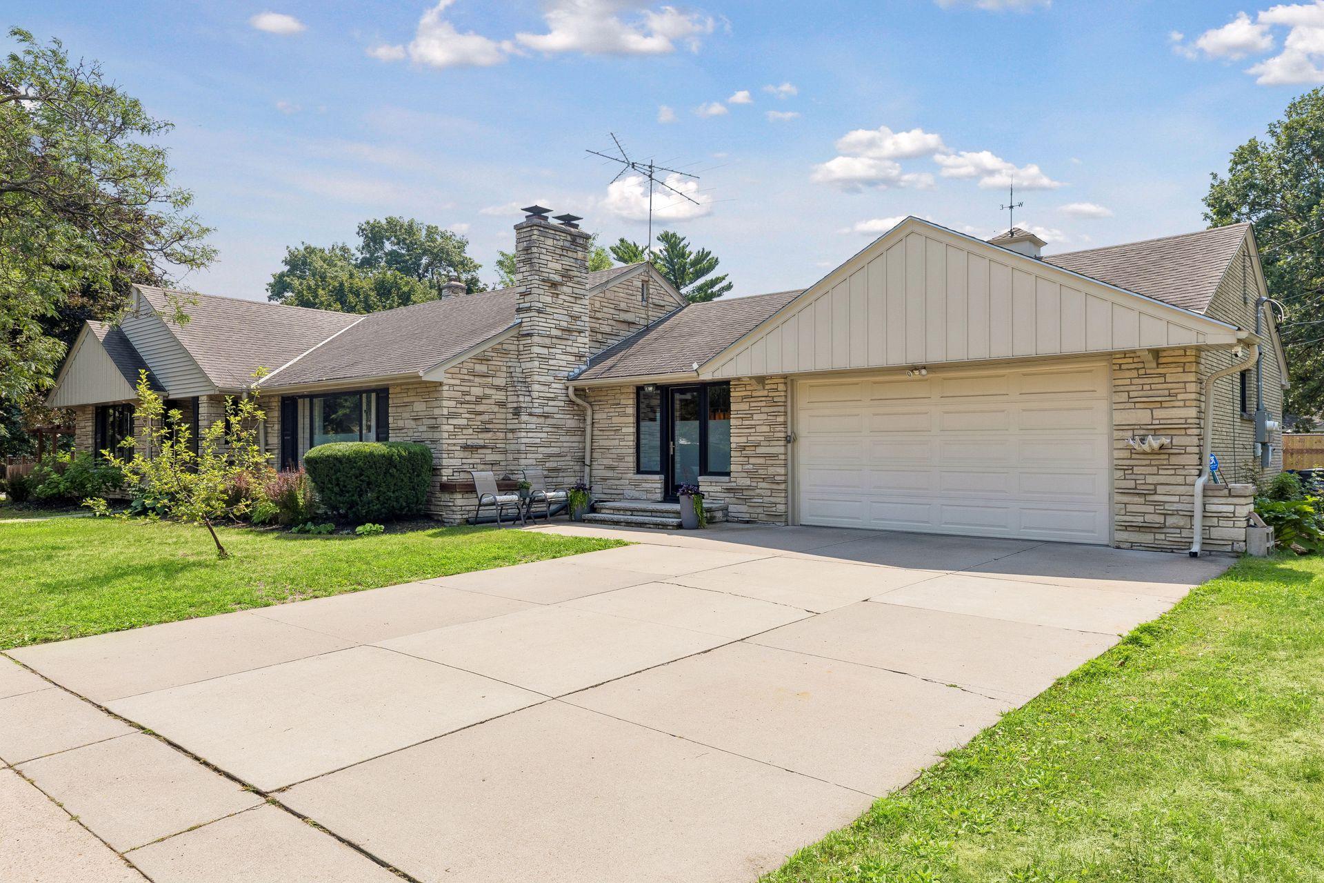 Convenient attached two-car garage offers easy access and bonus storage space.