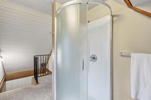 walk in shower in the owner's suite