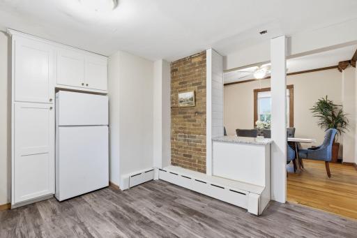 Large kitchen opens to the dining area