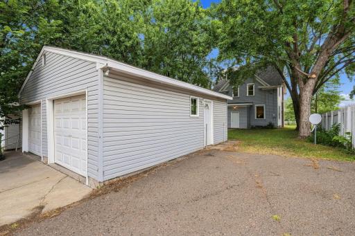 Oversized 2 car garage and extra parking space