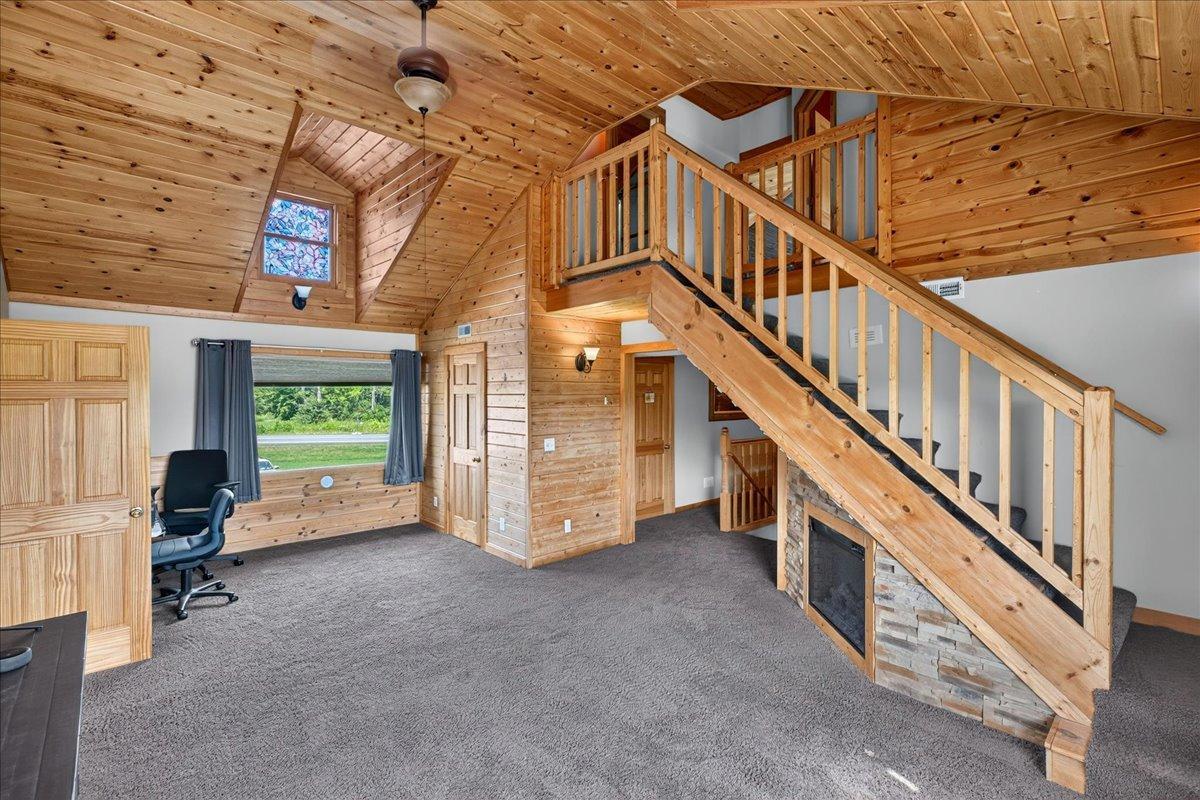 Steps up to the crows nest of 2 Bedroom & a Bathroom.