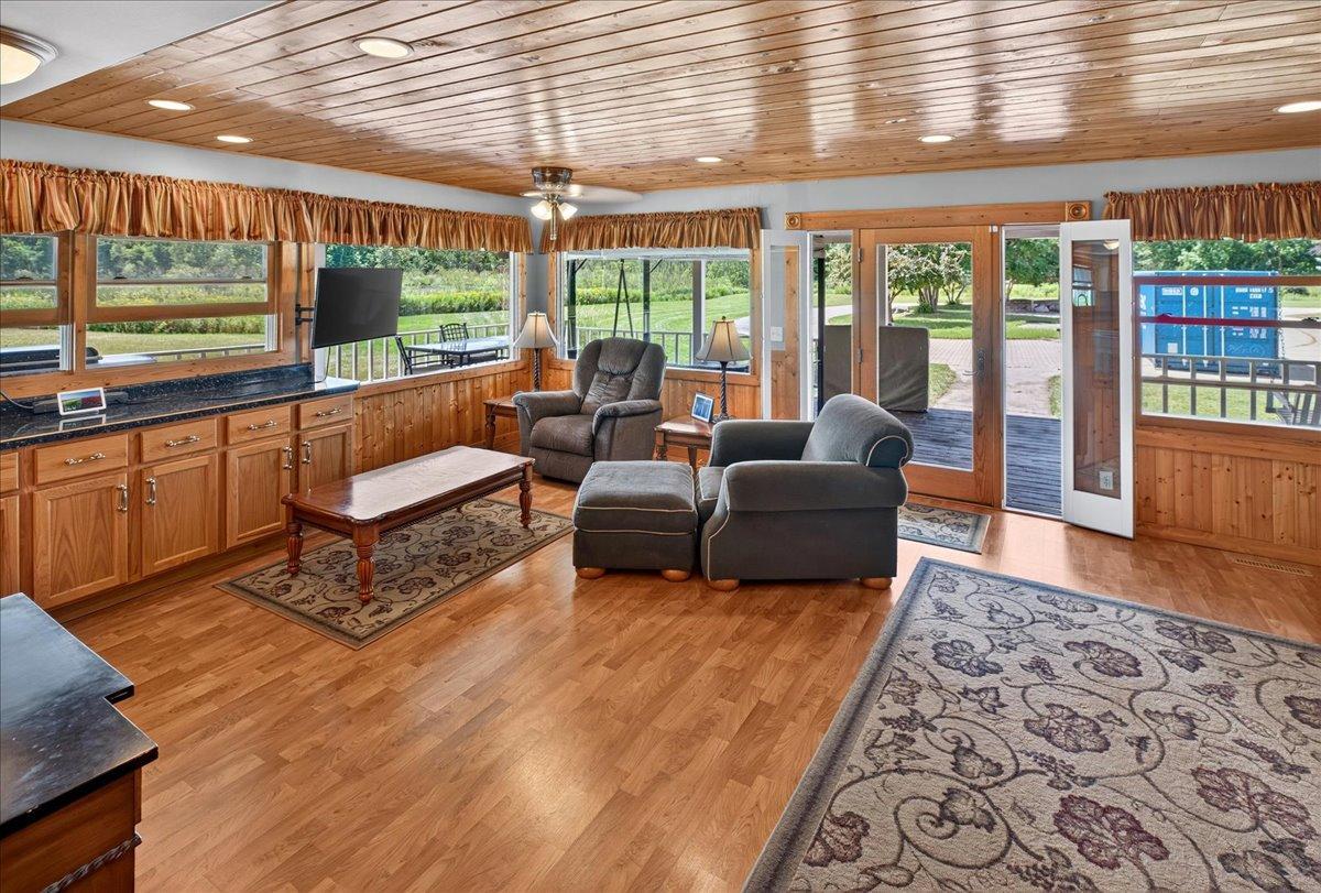 Large part of the great room space.