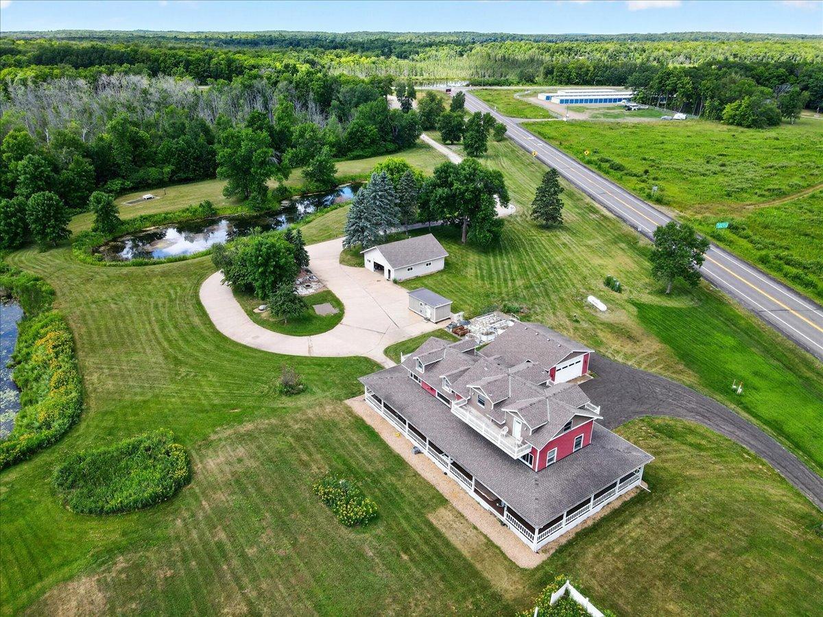 Lot's of driveway & hard surface for parking.