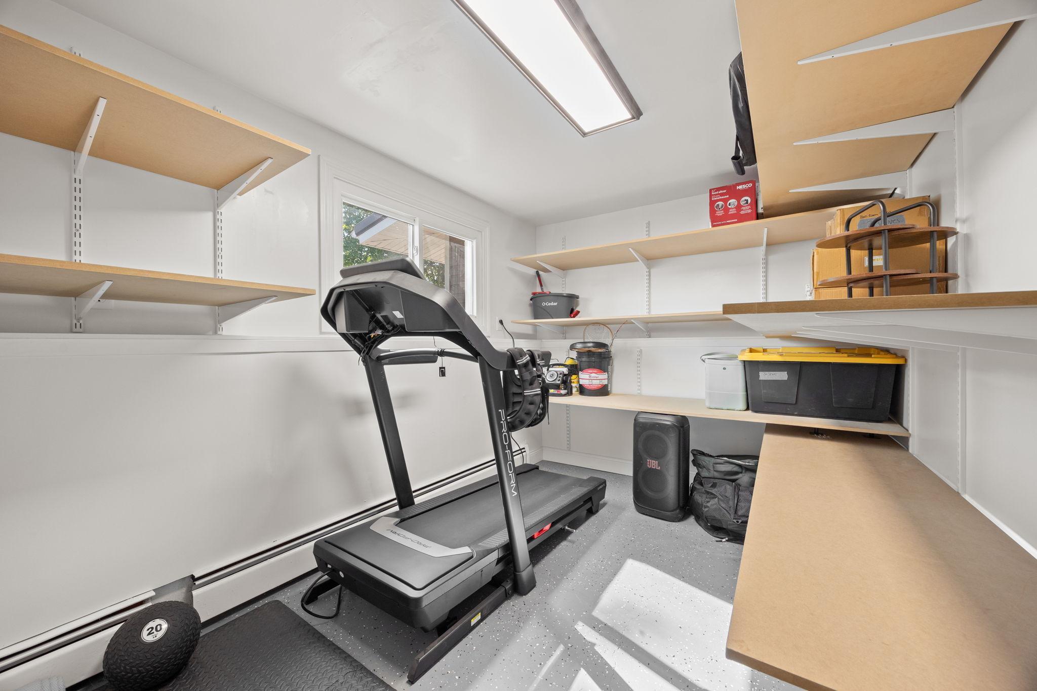 Exercise or storage room on lower level