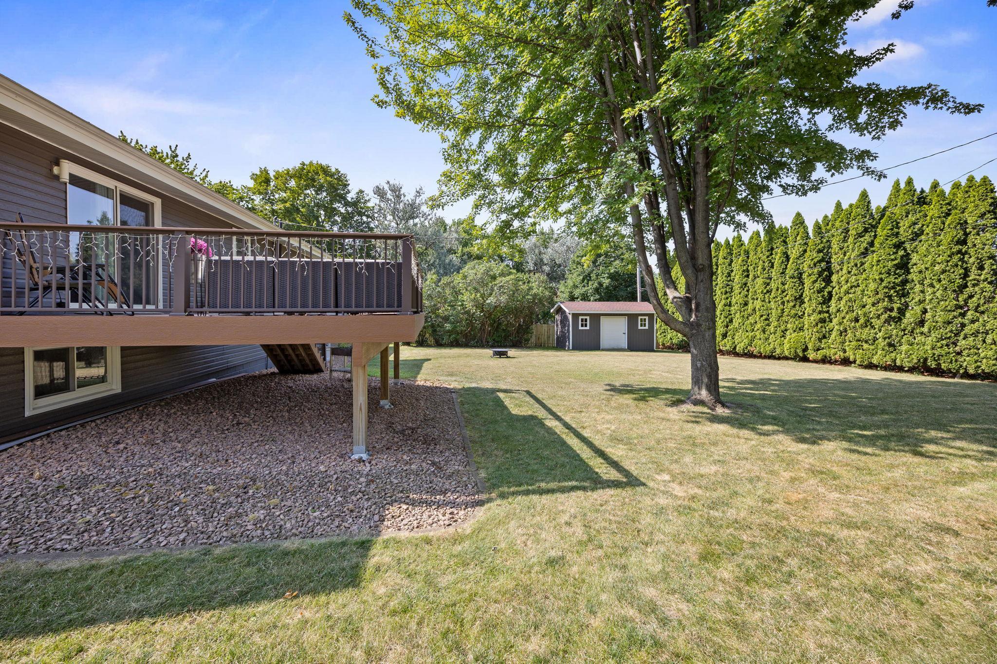 Spacious private backyard