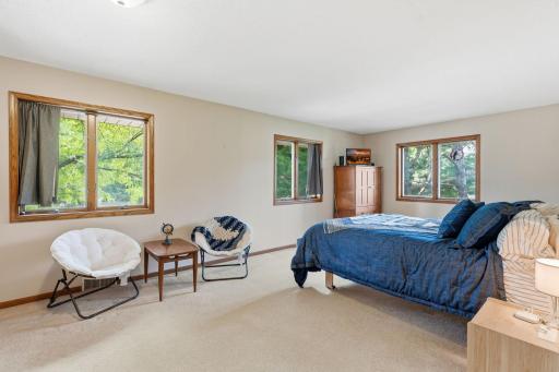 Enormous primary bedroom upstairs.