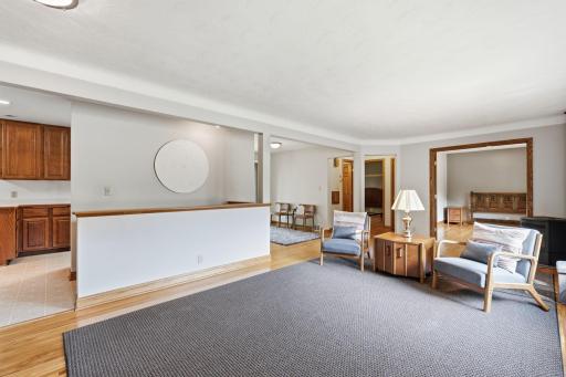 Beautiful living room space that connects all main floor areas.