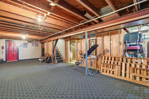 Lower level - unfinished, recreation area.