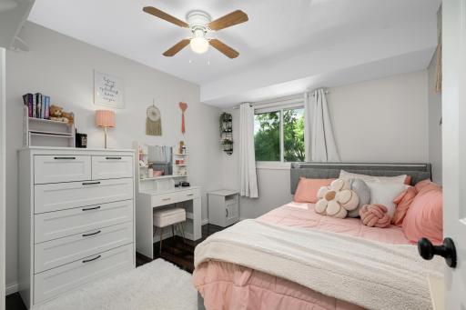 Second bedroom on the upper level with updated paint..