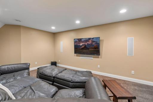 Huge second family room with surround sound that is great for those movie nights.