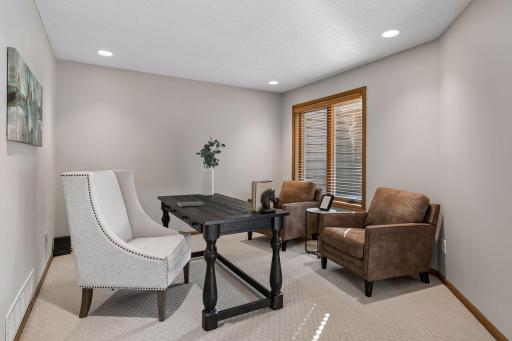 Main floor office which was previously the formal dining room in the home. This room could serve many purposes!