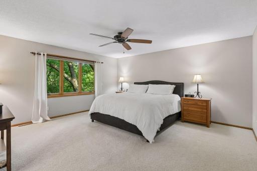 Head upstairs where you'll find three bedrooms including the HUGE primary suite! This room has been freshly painted, has a large picture window and ceiling fan.