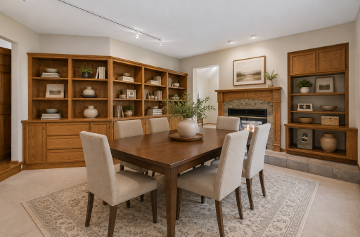 Would make a great formal dining room (virutally staged)