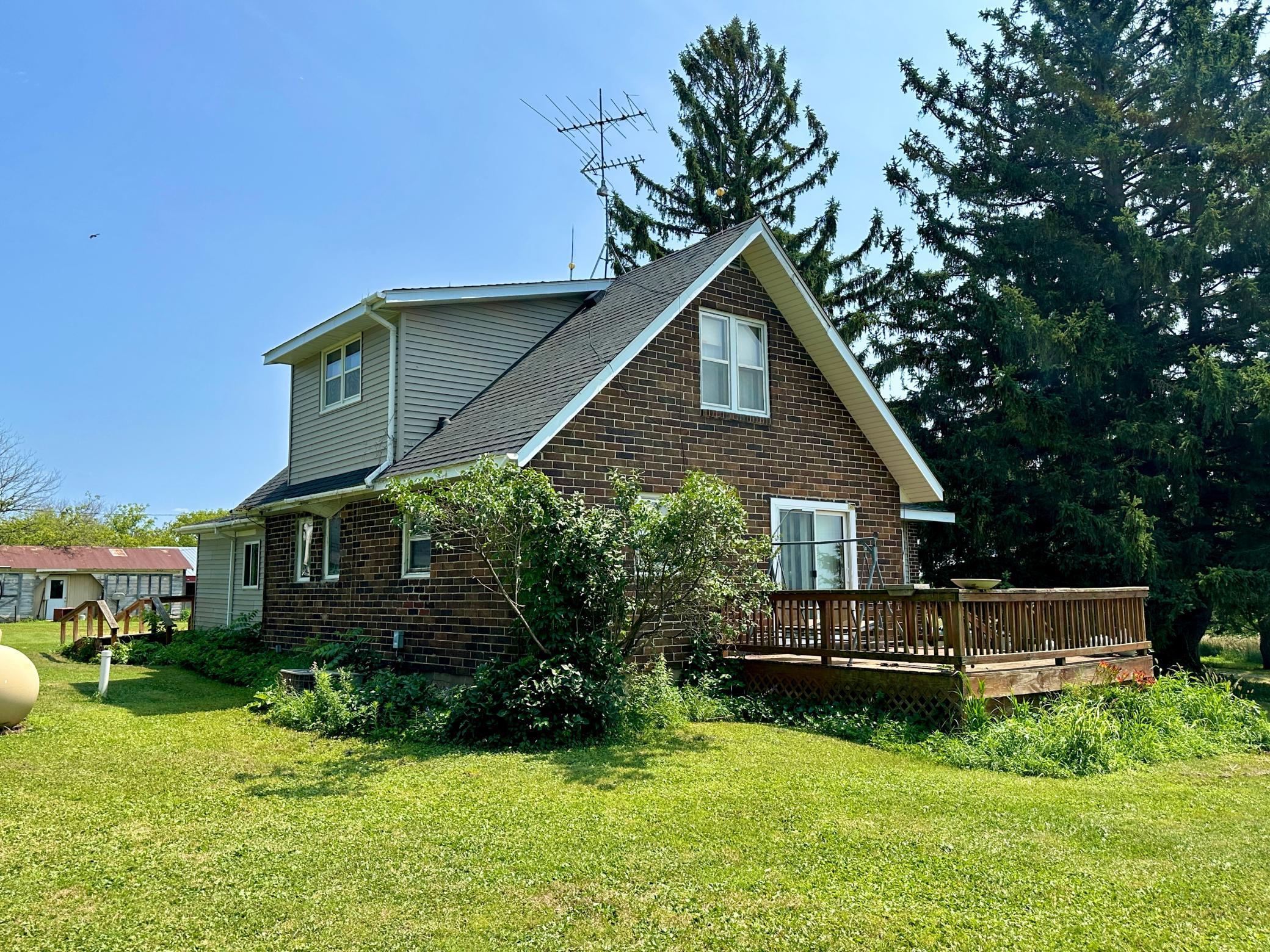 This home has great curb appeal and a good sized deck off the front of the home.