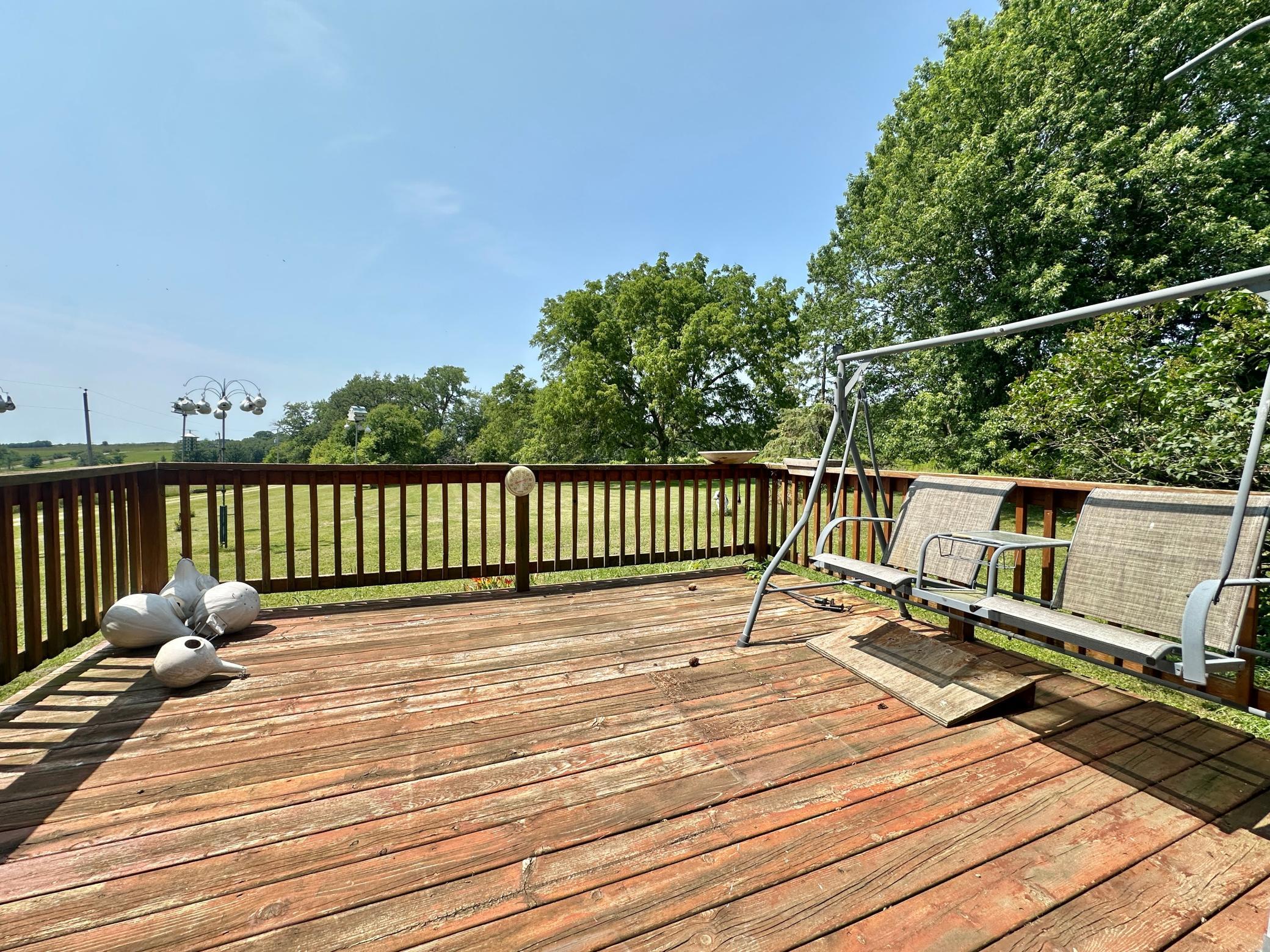 A good sized deck for your summer enjoyment.