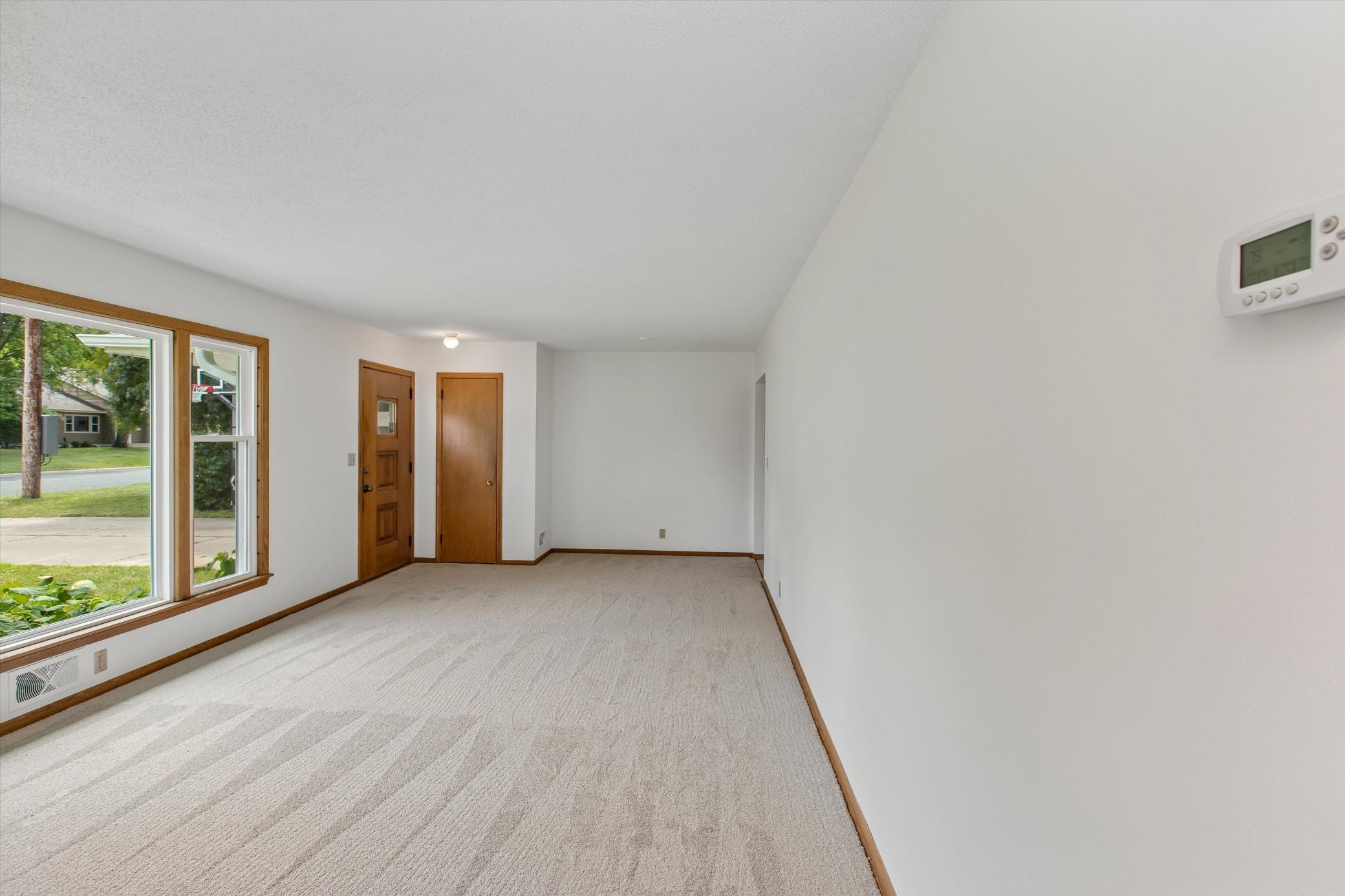 Entryway with coat closet to keep area neat