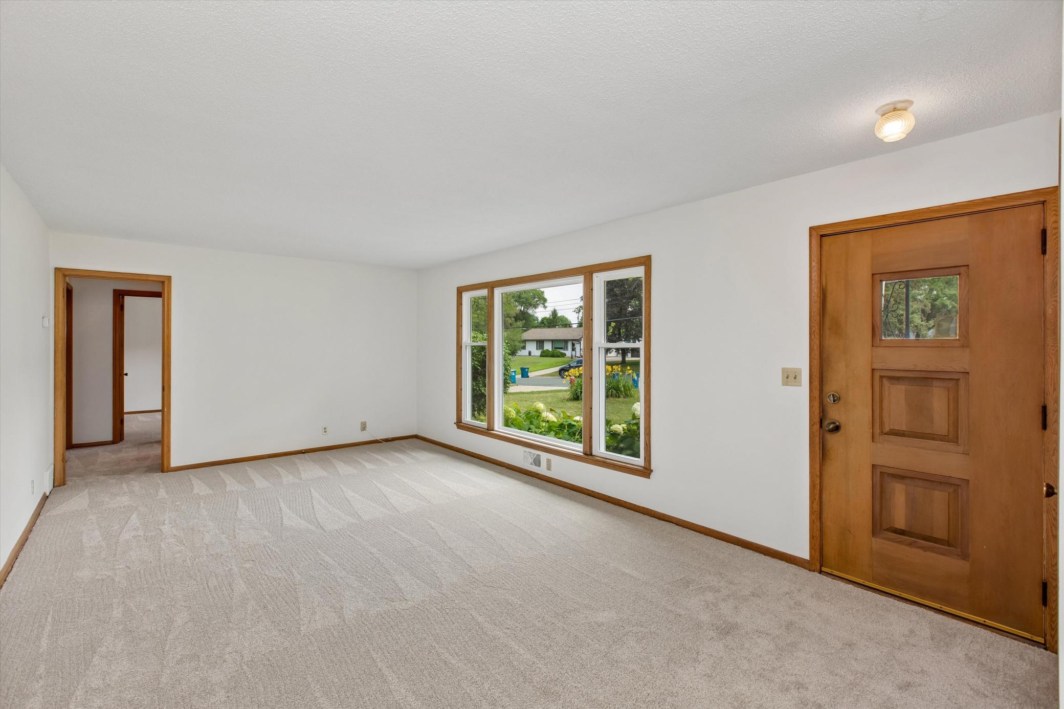 Large picture window in living room