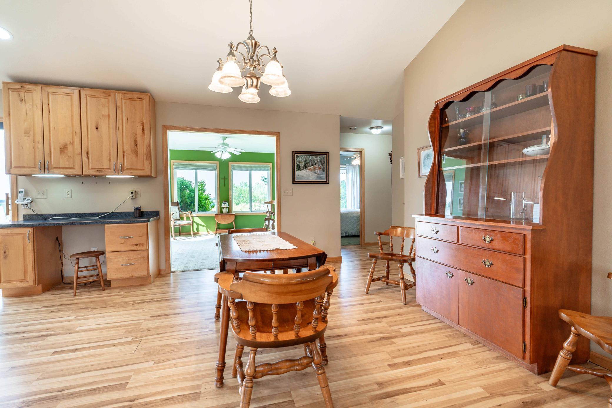 dining room to sunroom