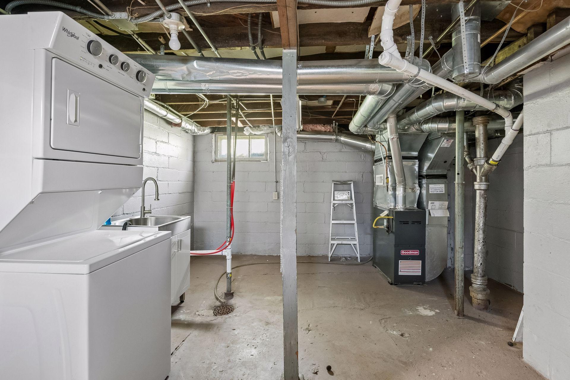 Lower level utility/laundry room