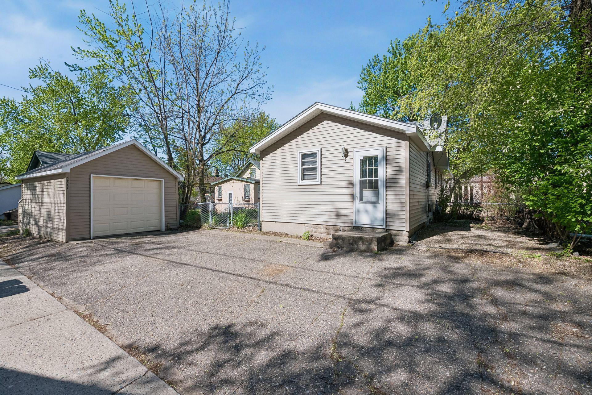 Driveway and 1 car garage