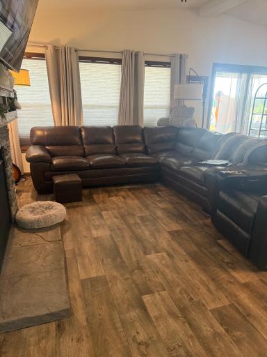 Living room is large enough for a sectional