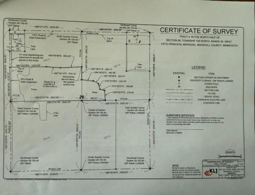 This survey is of the entire original parcel. This listing is TRACT 4.